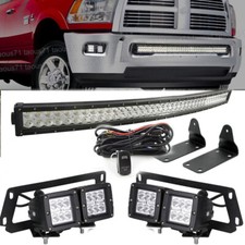 Barra de luz LED + kit de montagem para farol de neblina 2010-2019 Ram 2500/3500 parachoque 42" 240W comprar usado  Enviando para Brazil