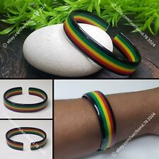 Bracelete Rasta acrílico reggae vermelho verde amarelo preto unissex, usado comprar usado  Enviando para Brazil