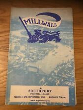 Millwall southport programme for sale  LEICESTER