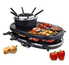 Używany, Raclette z fondue grill stołowy grill kontaktowy 8 osób na sprzedaż  Wysyłka do Poland