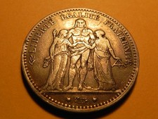 Moeda 1876-K République Francaise 5 francos Liberte Egalite Fraternite Hercules comprar usado Moeda 1876-K République Francaise 5 francos Liberte Egalite Fraternite Hercules comprar usado  Enviando para Brazil