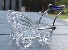 Carrinho de bebê cristal 24% chumbo Itália cor cristal cabo azul vintage comprar usado  Enviando para Brazil