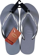 Tangas femininas Havaianas finas de aço metálico cinza comprar usado  Enviando para Brazil