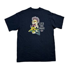 Camiseta Gráfica Vintage Anos 90 Black Flys RARA Lick the Puss Skate Tamanho Adulto GG comprar usado  Enviando para Brazil