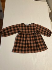 Vestido xadrez ZARA bebê tamanho 18-24 meses bronzeado, usado comprar usado  Enviando para Brazil