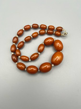 Orange bakelite beads for sale  LONDON