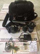 Kit de câmera SLR Canon EOS Rebel T3i lentes EFS 18-55mm e 75-300mm com bolsa de transporte comprar usado  Enviando para Brazil