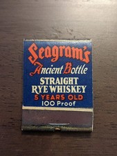Vintage matchbook seagram for sale  Keene