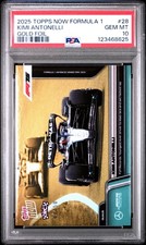 Kimi Antonelli RC 2025 Topps NOW F1 #28 Rookie F1 Record GOLD /50 PSA 10 💎  comprar usado Kimi Antonelli RC 2025 Topps NOW F1 #28 Rookie F1 Record GOLD /50 PSA 10 💎  comprar usado  Enviando para Brazil
