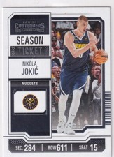 2023-24 Panini Contenders nr NBA 1 srebrny bilet sezonowy Nikola Jokic na sprzedaż  Wysyłka do Poland
