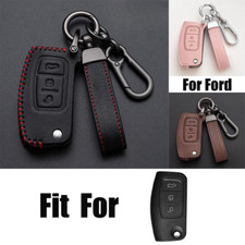 Capa de couro genuíno chave de carro para Ford Mondeo Focus EcoSport Fiesta Falcon, usado comprar usado  Enviando para Brazil