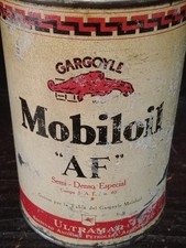 GÁRGULA ARGENTINA ANTIGA E MUITO RARA MOBILOIL AF N°40 LATA CAIXA 1 LITRO comprar usado  Enviando para Brazil