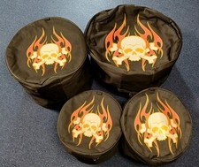 Flaming skull drum for sale  INGATESTONE