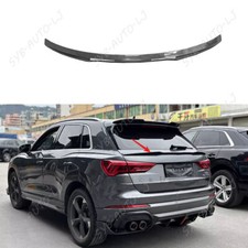 Para Audi Q3 SUV fibra de carbono real traseira porta-malas spoiler asa acabamento labial 2019-24 comprar usado  Enviando para Brazil