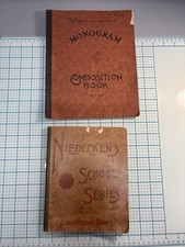 2 VTG Hand written student recipe books 1920’s  free cooking school notebook comprar usado  Enviando para Brazil