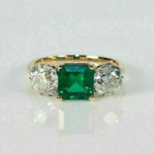 Asscher green emerald for sale  HAYES