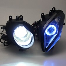 Conjunto de faros proyectores HID luz azul ojo de ángel para BMW S1000RR 2009-2014 segunda mano  Embacar hacia Mexico