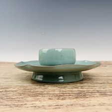Xícara de chá bandeja rachadura gelo esmalte ru forno dinastia canção porcelana chinesa antiga 7,1" comprar usado  Enviando para Brazil