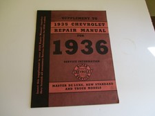 Supplement 1935 chevrolet for sale  Waterville