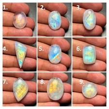 Cabochão de pedra da lua natural pedra preciosa semipreciosa para fazer joias J 9573 comprar usado  Enviando para Brazil