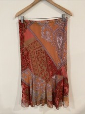 Saia Feminina Vintage Zero Zero Grande Vermelha Paisley Fairy Prairie Cottagecore Boho comprar usado  Enviando para Brazil
