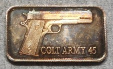 Usado, Barra de arte Colt Army 45 One Troy Oz .999 prata comprar usado Usado, Barra de arte Colt Army 45 One Troy Oz .999 prata comprar usado  Enviando para Brazil