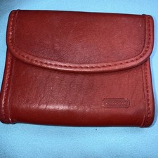 Carteira COACH VINTAGE COURO VERMELHO CARTEIRA MULTIFUNCIONAL estilo número 7219, usado comprar usado  Enviando para Brazil