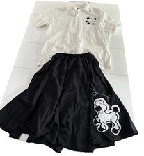 Saia Poodle Preta Anos 50 Top Branca- X L- Qualidade de Aluguel da Cruisin' EUA Fantasia comprar usado  Enviando para Brazil