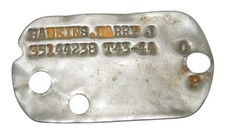 Original Segunda Guerra Mundial Exército dos EUA 1944 Engenheiro Sargento Dog Tag Hawkins CA3 comprar usado  Enviando para Brazil