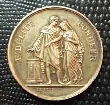 Medaille mariage fidelite d'occasion  Saint-Pantaléon-de-Larche