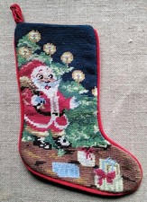Vintage christmas needlepoint for sale  BAKEWELL