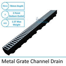 Drenos de canal grade de metal canal de drenagem de garagem rasa PVC 1 metro estilo ACO comprar usado  Enviando para Brazil