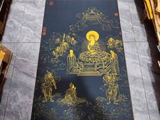 Papel kraft antigo Thangka pintado à mão pregação de Shakyamuni fino do Tibete comprar usado  Enviando para Brazil