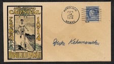 Envelope de colecionador Duke Kahanamoku com selo de época original 103 anos de idade *OP1123 comprar usado  Enviando para Brazil