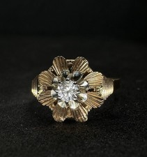 Bague fleur carats d'occasion  Ivry-sur-Seine