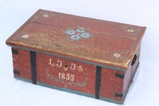 Biedermeier flachdeckel truhe gebraucht kaufen  Bramsche