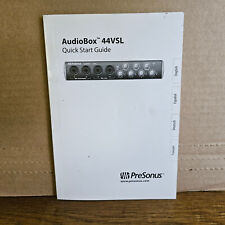 Presonus Audio box 44VSL Pre sonus Audiobox 44 VSL Guia de Início Rápido Manual RARO comprar usado  Enviando para Brazil