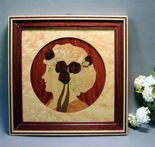 Holzbild porträt dame gebraucht kaufen  Bad Mergentheim