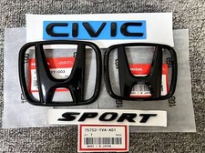 PARA HONDA CIVIC SEDAN 2022-2024 EMBLEMA PRETO BRILHANTE EMBLEMA DIANTEIRO TRASEIRO 4 PEÇAS comprar usado  Enviando para Brazil