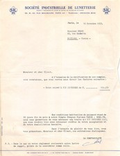 Facture 1953 lunetterie d'occasion  France