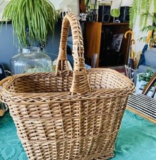 Vintage wicker basket for sale  PADSTOW