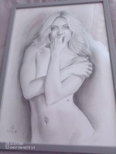 Framed sketch woman for sale  SLEAFORD