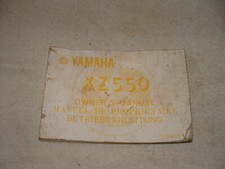 Yamaha xz550 owners for sale  UK