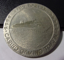 GENÉRICO Wet Chips CRUISE CASINO $5 CINCO DÓLARES SLOT GAMING TOKEN, usado comprar usado  Enviando para Brazil