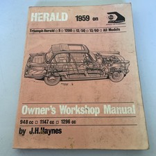 Haynes triumph herald for sale  BUCKINGHAM