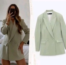 Zara green blazer for sale  CHESTER