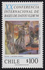 Chile: Daten-Konferenz VLDB Santiago 1994 / Gemälde C. Maturana Bororo, Marke **, usado comprar usado  Enviando para Brazil