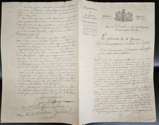 Décret manuscrit pages d'occasion  Paris VI