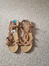 Tan sandals size for sale  HEREFORD