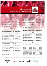 Sunderland reserves fixtures for sale  YORK